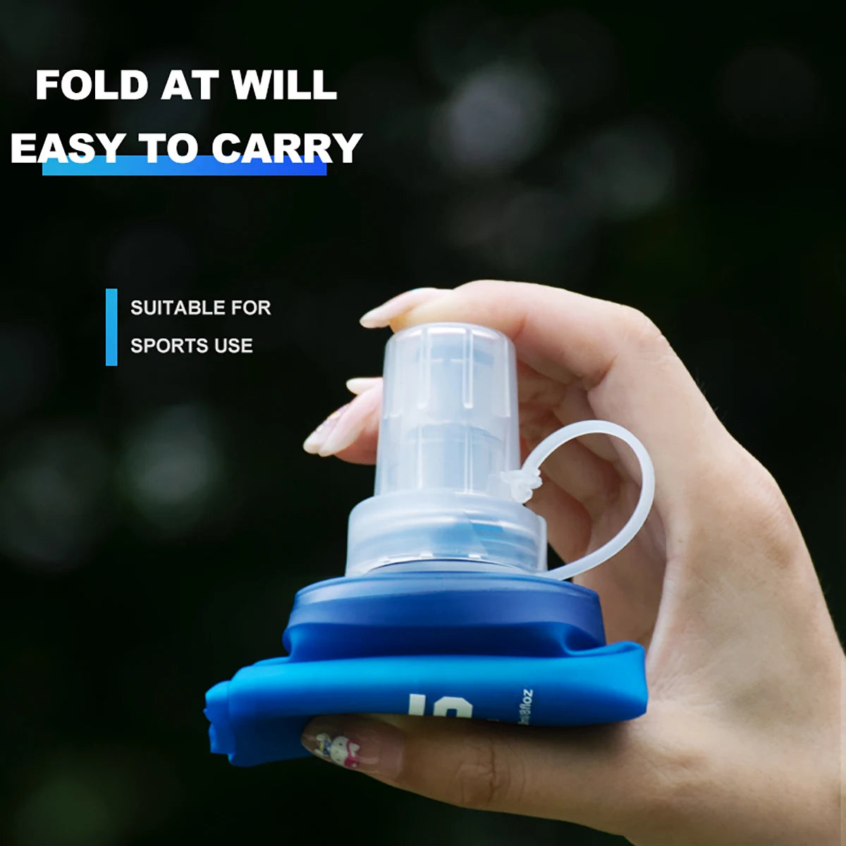 WRELS Soft Folding Water Bottle – BPA-Free Hydration Flask for Outdoor Sports